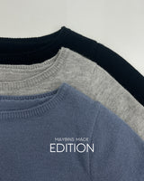 【MADE】ボートネッククロップニット