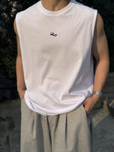 Lowers embroidery over sleeveless