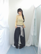 Mini dot ribbed t