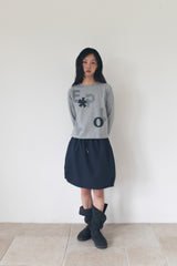 NYLON BALLOON SKIRT (NAVY)
