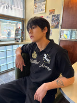 アンタイトルクレストポロクロップショートスリーブ Black