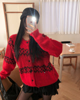 Meritz Wool Argyle Cardigan