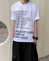 Coral Lettering Short Sleeve T-Shirt