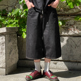 Selby Minimal Bermuda Wide Denim Pants
