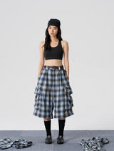 FMACM Two-in-One Side-Pocket Check Trousers