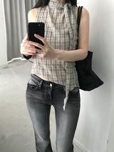 Check halter top (2 colors)