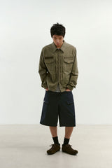 モンキーポケットカーゴショーツ (Washed Navy)