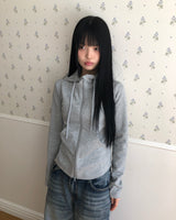 Doming High Neck Hood Zip-Up