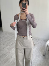 Porte U-neck Stripe T-shirt