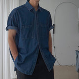 ASCLO Summer Denim Roll Up Shirt (2color)
