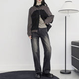 biker suede jumper