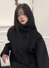 Black bell midi coat