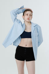 ツイルフェイデッドシャツ_LIGHT BLUE