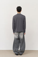 Offer Curved Washed Denim