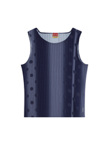1/2 S クレフドットプリーツノースリーブ (NAVY)