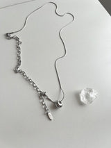 ddo vertical bold donut coin two way long layered necklace