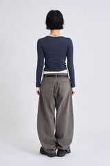 Pigment curved denim pants
