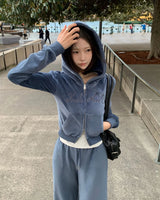 [ORIGINAL]ロイ ソフト リブド ピンタック スウェットパンツ