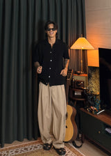 Mother-of-pearl Balloon Wide Slacks 3COLOR