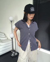 Nontion Vintage Seersucker Slim Check Shirt