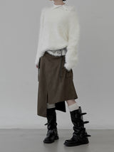 Alpaca Boat Neck Long Sleeve Knit