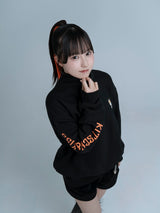 【HIGASHIYAMA ERISA 2-Piece Set】Half zip sweat tops - orange & ivory