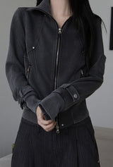 Cats Line Hood Zip-up