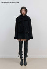 Detachable Fur Shearling Jacket / Black