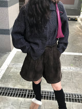ウールフィッシャーハイネックカーディガン