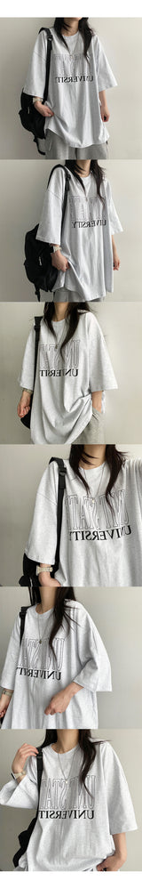 VD Boxy Loose Short-Sleeved T-Shirt