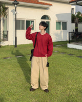 Marel One-tuck Wide Cotton Pants