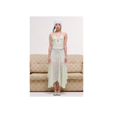 lace long skirt mint butterfly