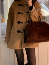 [MADE/3 Ounce Quilted Lining] Keden Wool Buckle Half Coat
