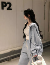 [BELLIDE MADE] Spring ver, two-way overfit zip-up hoodie