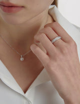 25FW★ Essence Silver (W) Moissanite Double Wave Ring