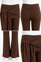 ドット ホルター カーディガン フレア トレーニング セットアップ (PANTS)