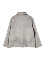 COLLAR FUR JACKET GREY