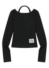 YUNOA HALTER NECK LAYERED LONG SLEEVE T (2COLOR)