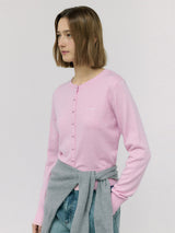 ROLA BASIC ROUND CARDIGAN PINK