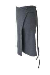 [Sepia] Wrap skirt pants set - only skirt (Gray/Black)
