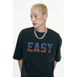 Washed Crack Star Short Sleeve - Black