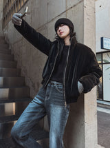 Mille stone washed bootcut denim pants