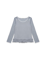 ダブルフリルTシャツ (グレー)