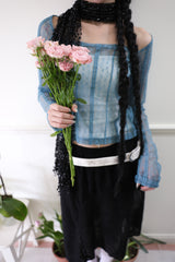 Butterfly lace unbal skirt (2color)