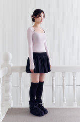 Deep Square Neck Top (PINK)