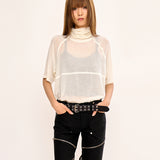 Turtle Neck Top - Ivory