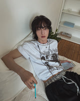 ハッピーピクチャープリンティング半袖Tシャツ