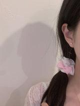 princess ribbon shushu (hair scrunchie) - white