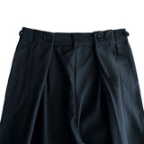 Grace Two-Tuck Button Wide Long Slacks