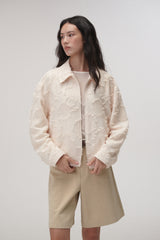 Jacquard blouson (Ivory)